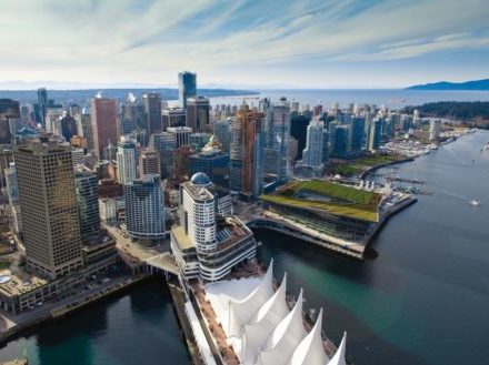 Vue aérienne du centre-ville de Vancouver